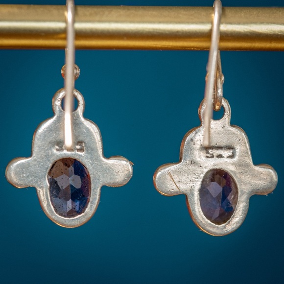 Beautiful quartz dangle sterling earrings. - Picture 4 of 5